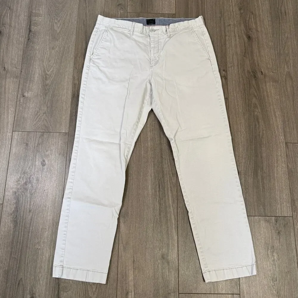 J.Crew 770 Straight-fit Stretch Chino Pants Mens 33x30 Jet Gray Flat Front Twill